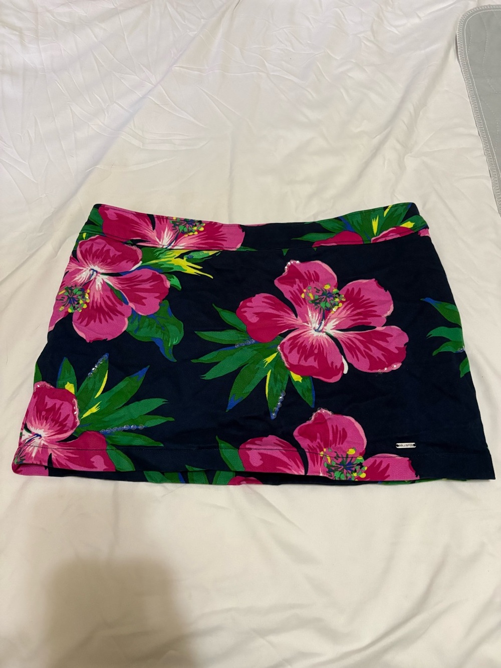 Floral Hollister Mini Skirt